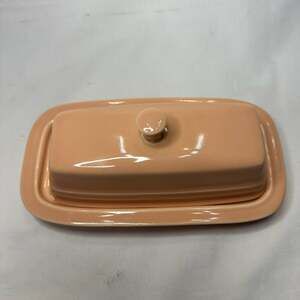 Fiesta Apricot 1/4 Lb Covered Butter Dish by Homer Laughlin, Retired
